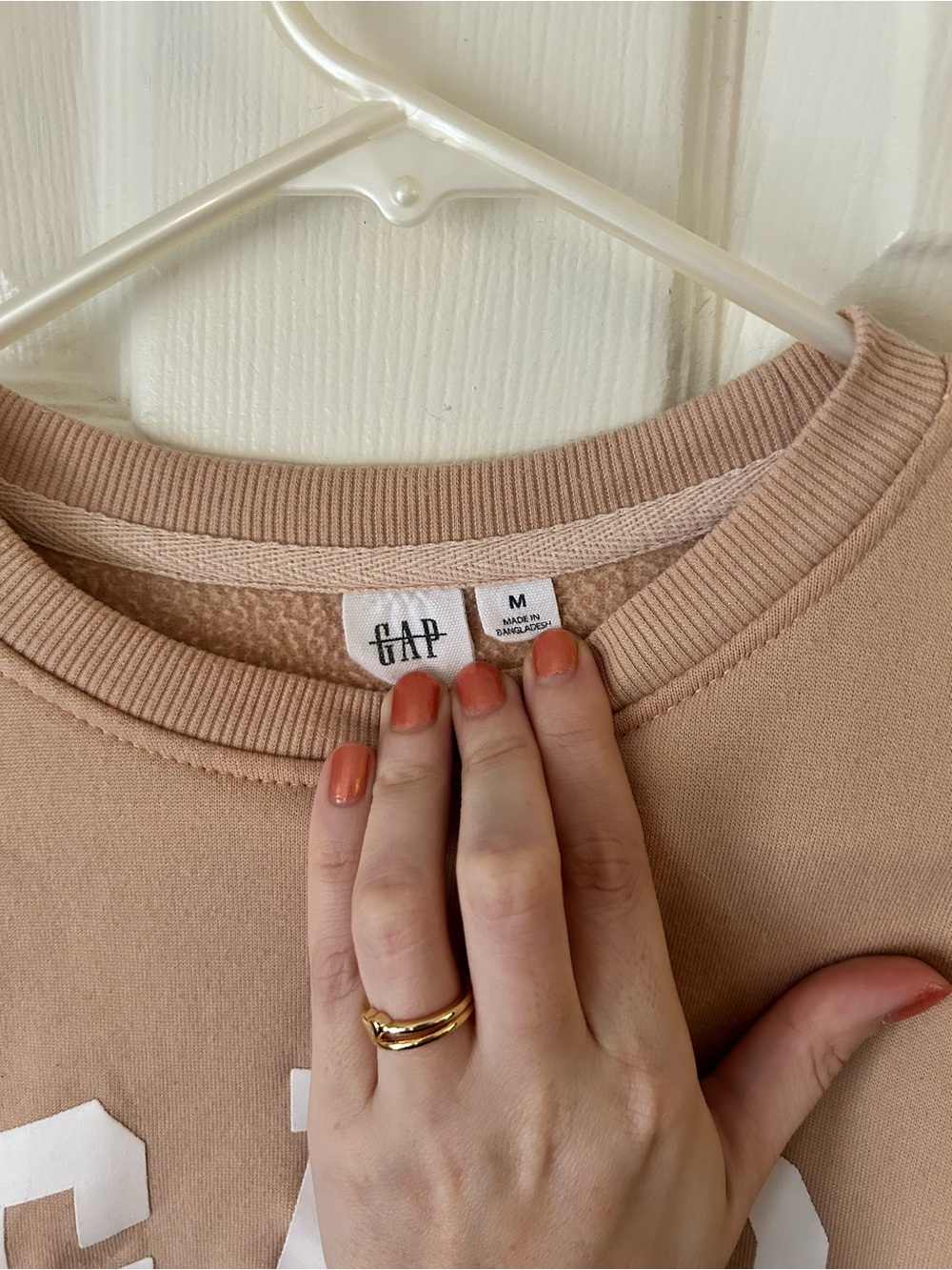 GAP Light Brown Logo Crewneck Sweatshirt – Size Medium - Picture 4 of 7